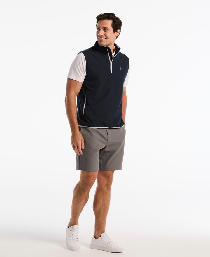 Quarter Zip Lightweight Wind Vest-Outerwear-Original Penguin
