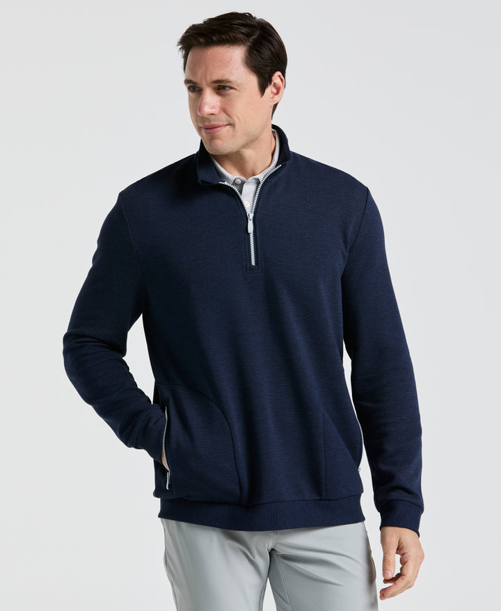 Quarter Zip Ottoman Jacket-Jackets-Black Iris-XS-Original Penguin