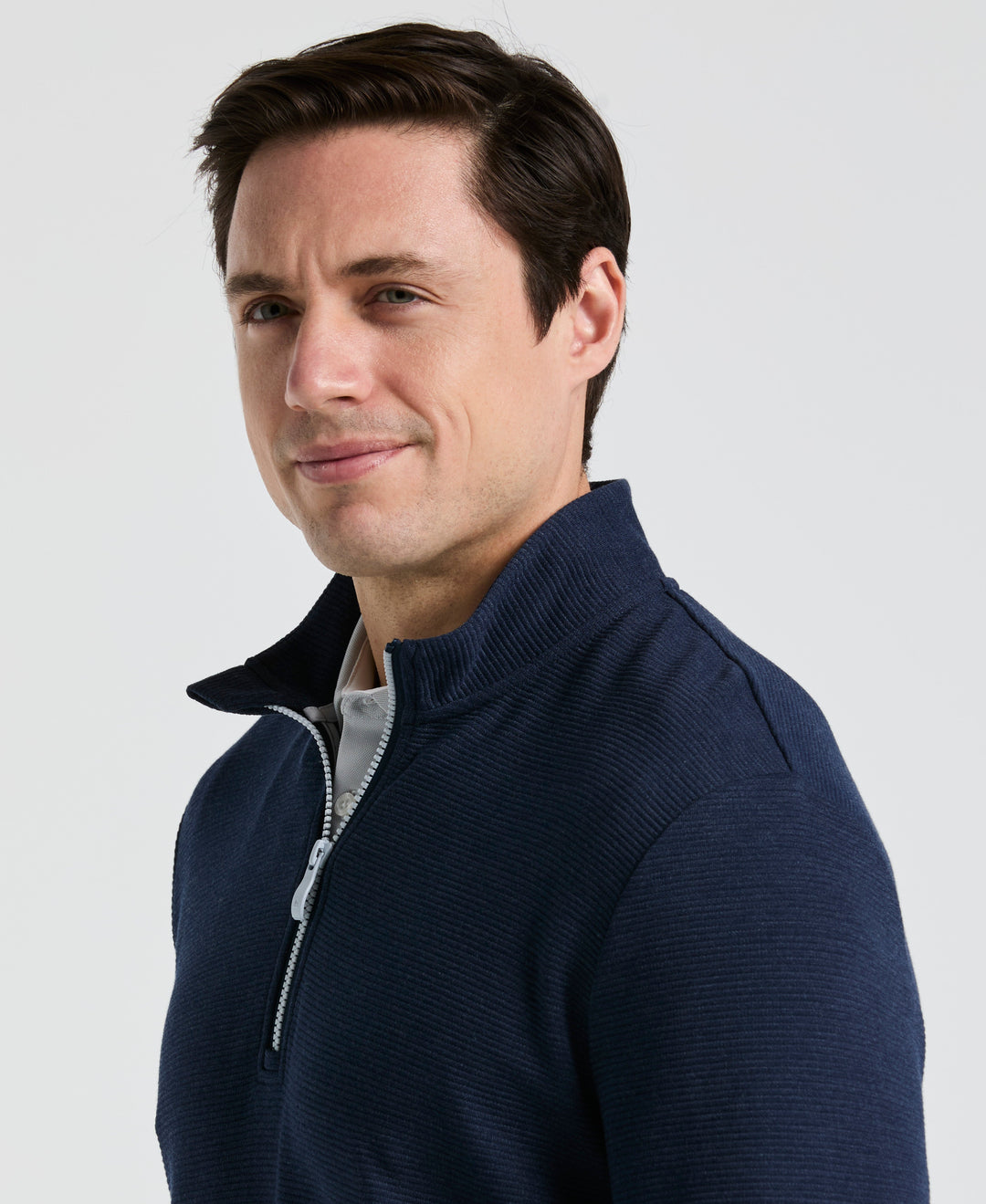 Ottoman Quarter Zip Jacket (Black Iris Bijou Hthr) 