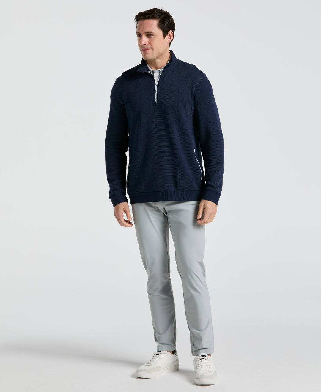 Ottoman Quarter Zip Jacket (Black Iris Bijou Hthr) 
