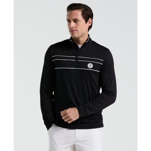 Lightweight 1/4" Zip Corded Pullover Golf Base Layer (Caviar) 