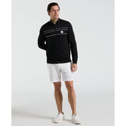 Lightweight 1/4" Zip Corded Pullover Golf Base Layer (Caviar) 