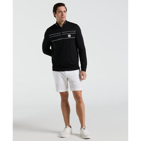 Lightweight 1/4" Zip Corded Pullover Golf Base Layer (Caviar) 