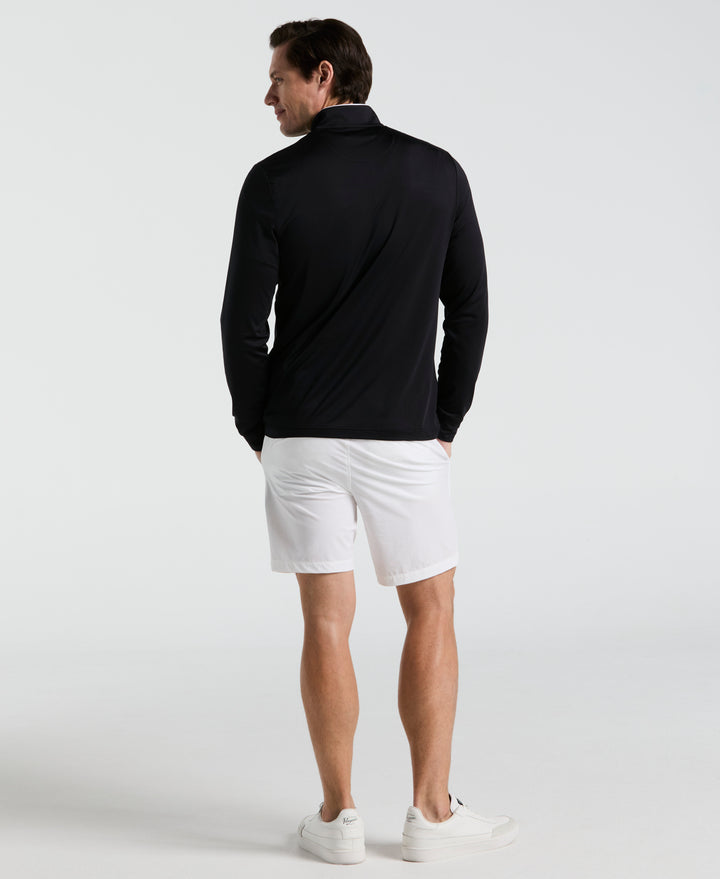 Lightweight 1/4 Zip Corded Pullover Golf Shirt (Caviar) 