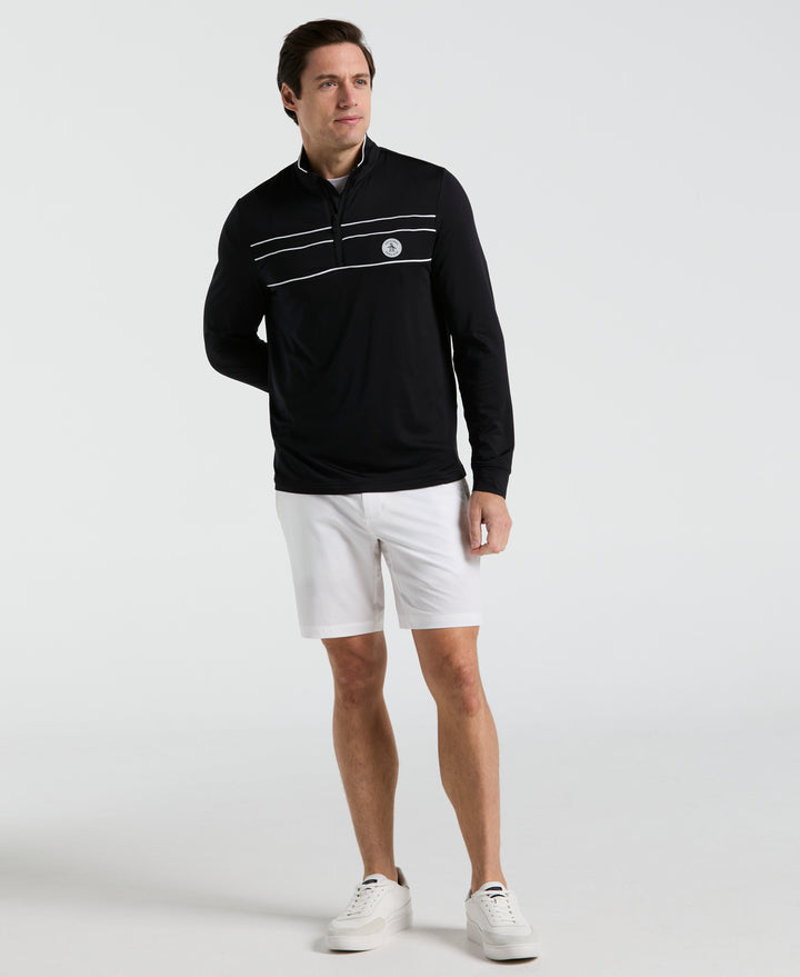 Lightweight 1/4 Zip Corded Pullover Golf Shirt (Caviar) 