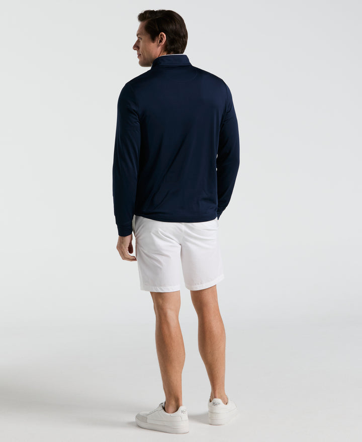 Lightweight 1/4 Zip Corded Pullover Golf Shirt (Black Iris) 