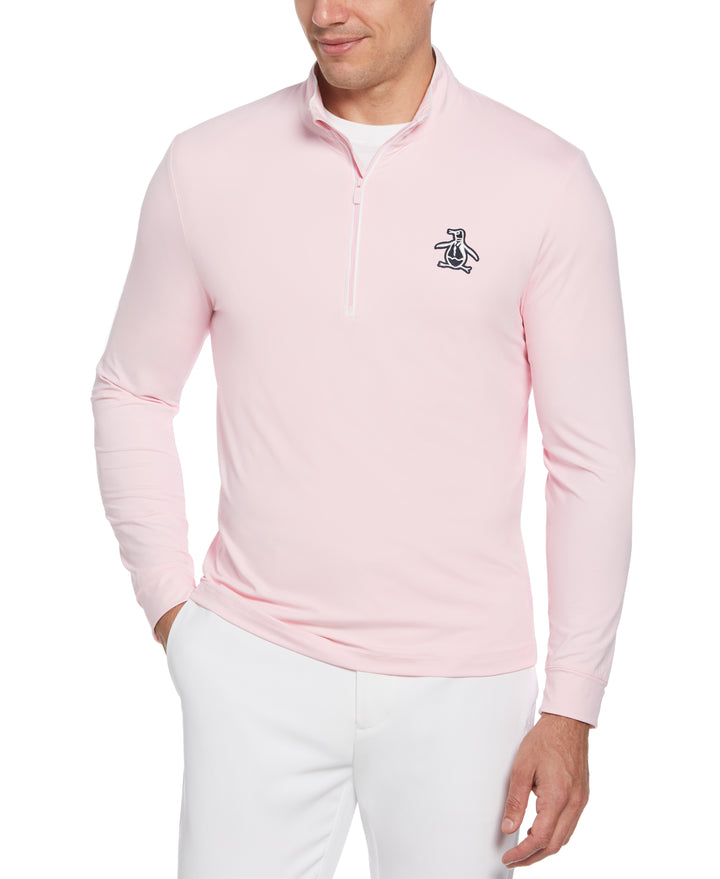 Technical Earl 1/4 Zip Long Sleeve Golf Sweater (Gelato Pink) 