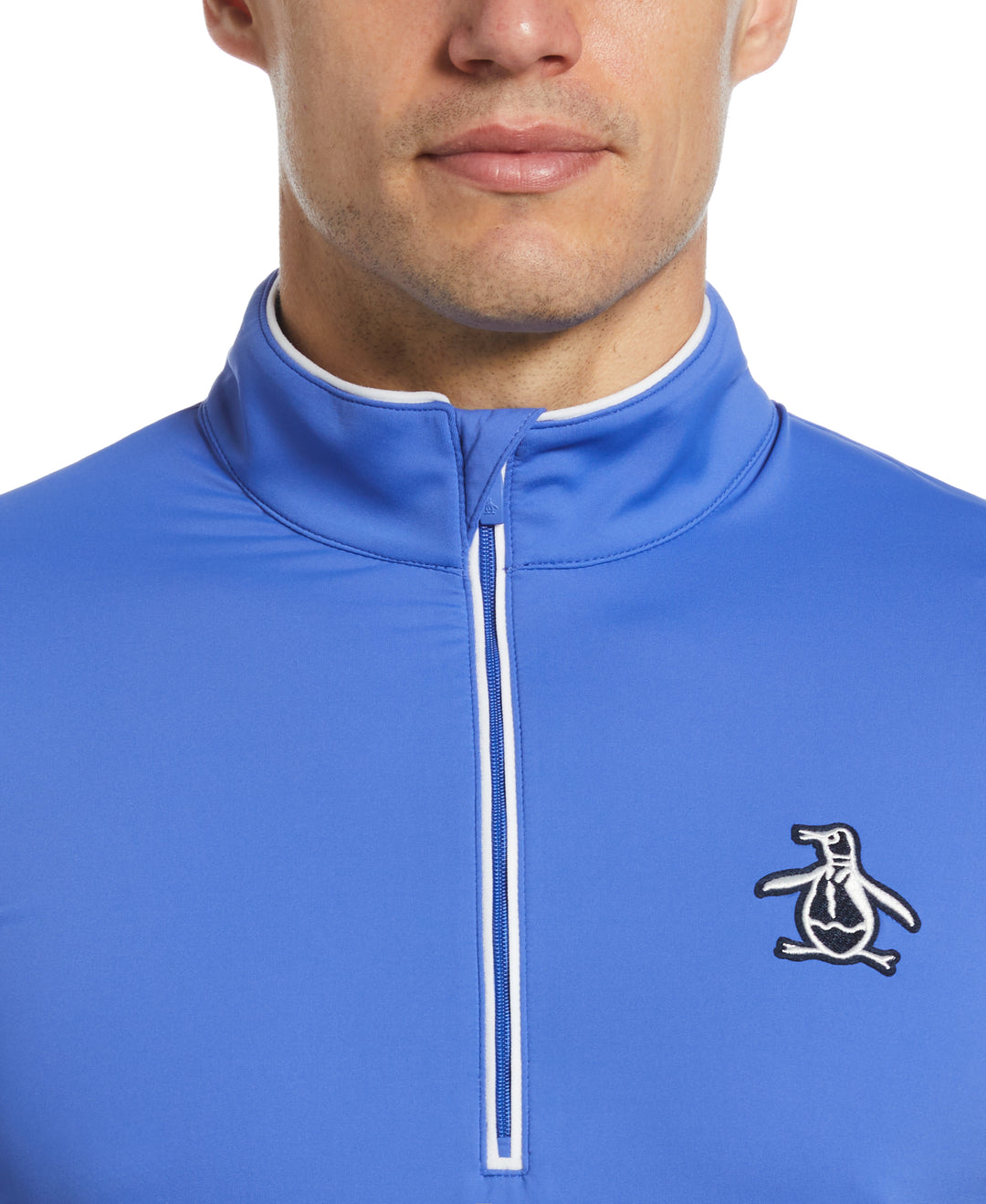 Technical Earl 1/4 Zip Long Sleeve Golf Sweater (Amparo Blue) 