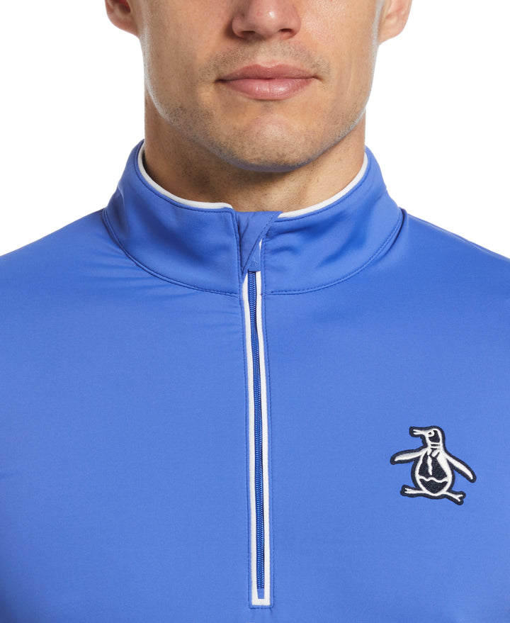 Technical Earl 1/4 Zip Long Sleeve Golf Sweater (Amparo Blue) 