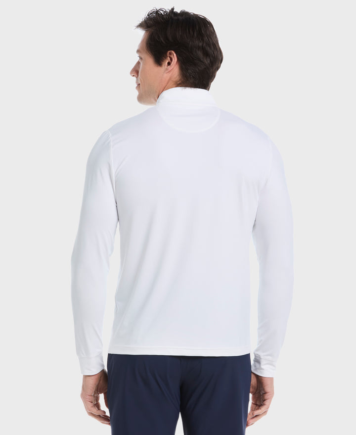Technical Earl 1/4 Zip Long Sleeve Golf Sweater (Bright White) 
