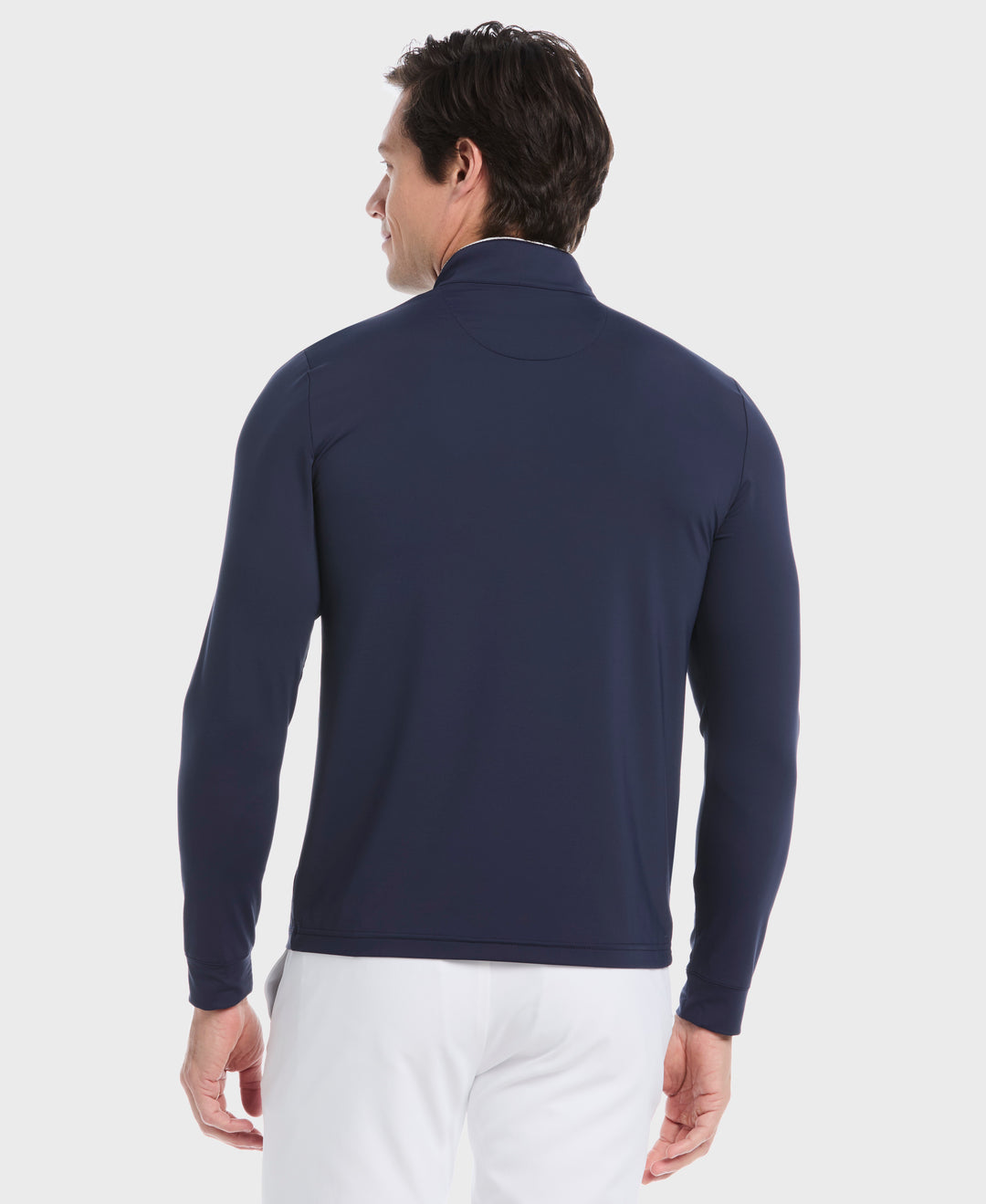 Technical Earl 1/4 Zip Long Sleeve Golf Sweater (Black Iris) 