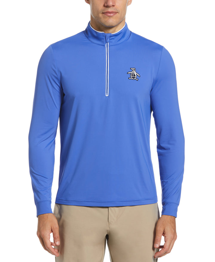 Technical Earl 1/4 Zip Long Sleeve Golf Sweater (Amparo Blue) 