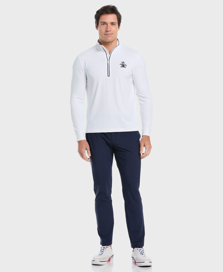 Technical Earl 1/4 Zip Long Sleeve Golf Sweater (Bright White) 