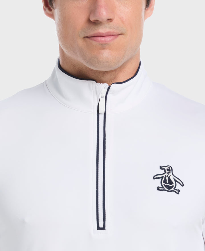 Technical Earl 1/4 Zip Long Sleeve Golf Sweater (Bright White) 