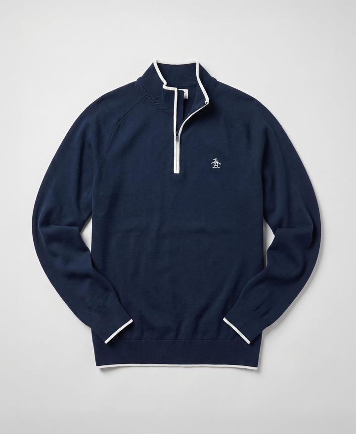 Quarter Zip Heritage Mock Golf Sweater