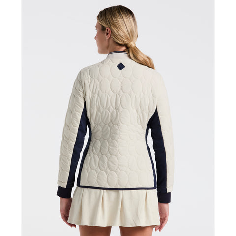 Quilted Tipped Collar Puffer (Silver Birch) 