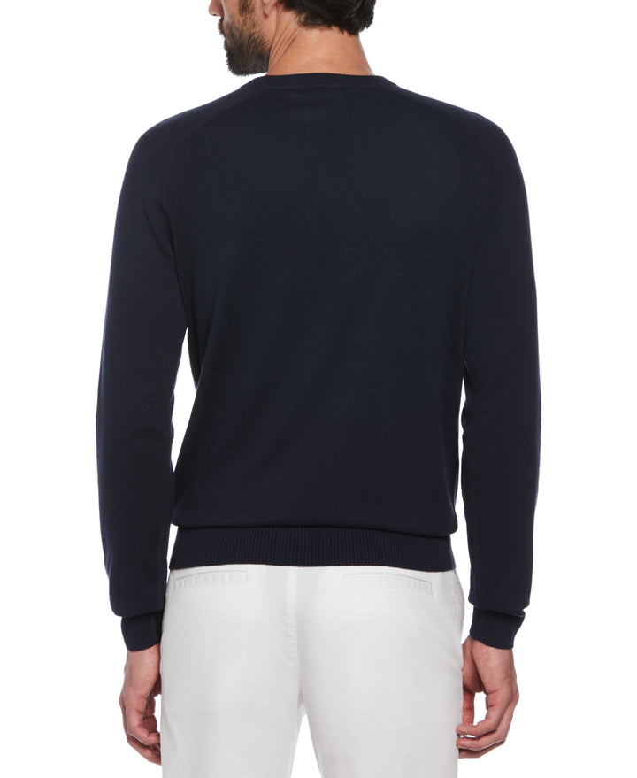 Raglan Crew Neck Sweater (Dark Sapphire) 