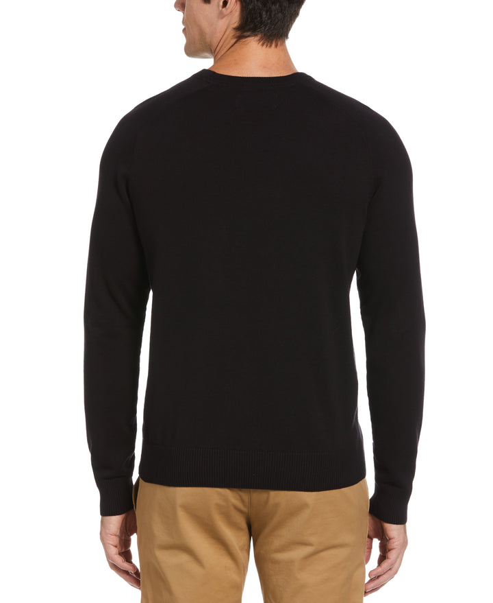 Raglan Crew Neck Sweater (True Black) 