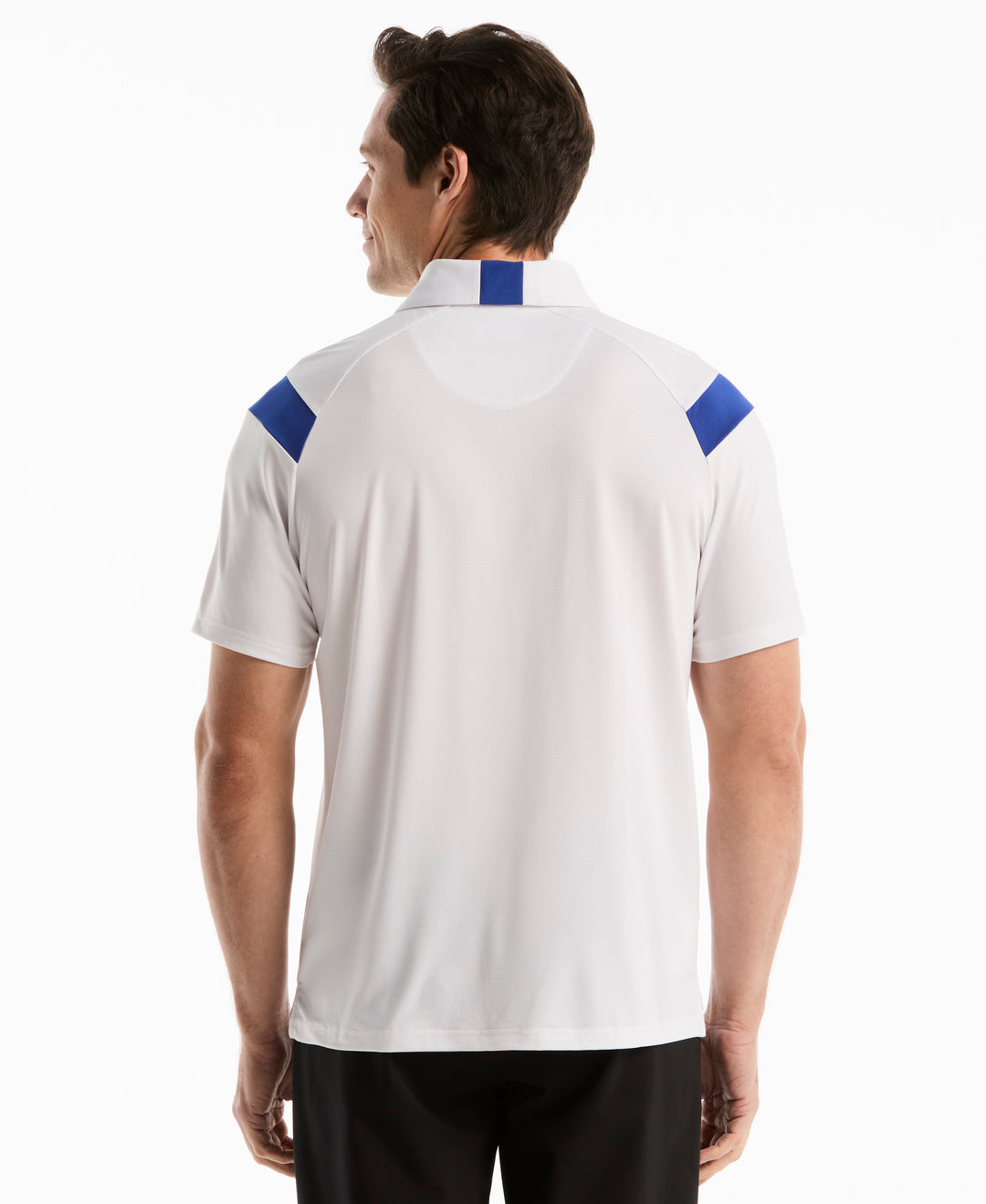 Tennis Raglan Stripe Polo (Bright White) 