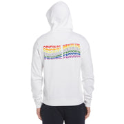 Rainbow Print Hoodie (Bright White) 