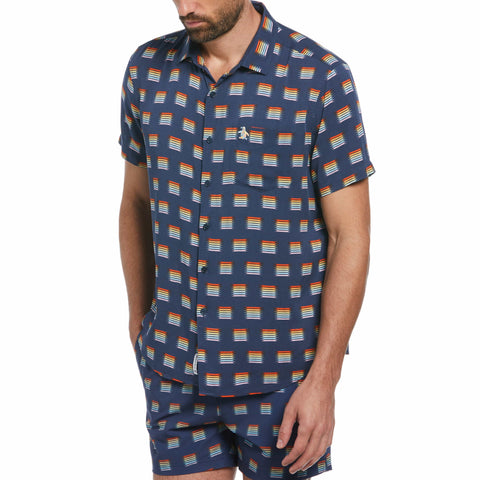 Pride Rainbow Stripe Shirt (Sargasso Sea) 