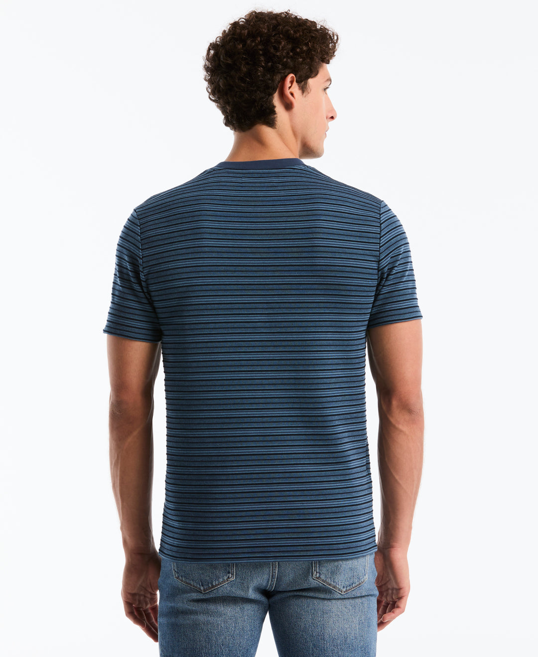 Raised Ottoman Stripe Tee (Sargasso Sea) 