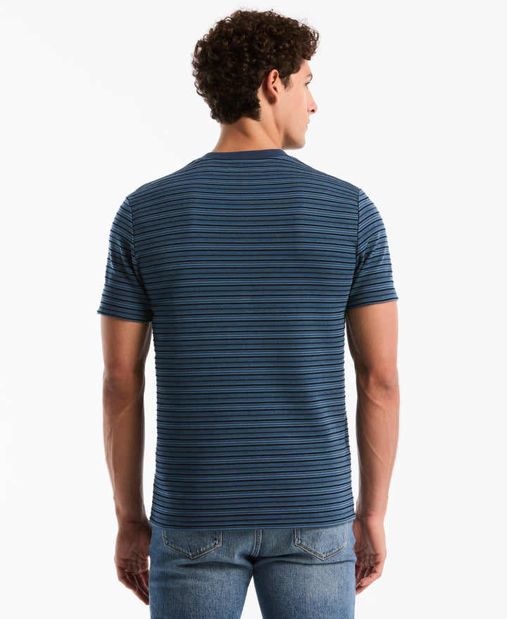 Raised Ottoman Stripe Tee (Sargasso Sea) 