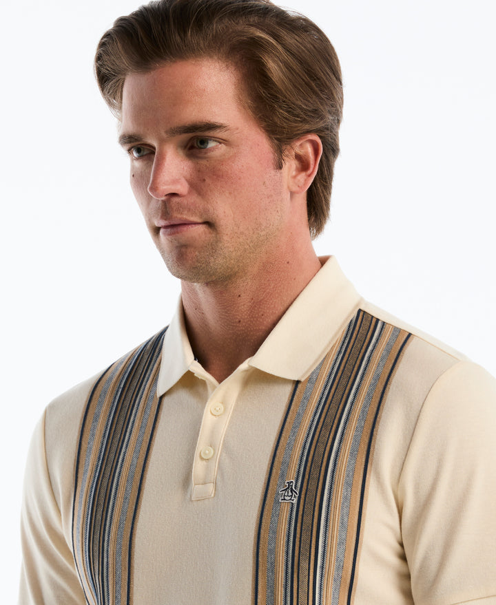 Raised Ottoman Vertical Stripe Polo (Birch) 