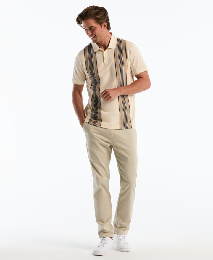 Raised Ottoman Vertical Stripe Polo (Birch) 