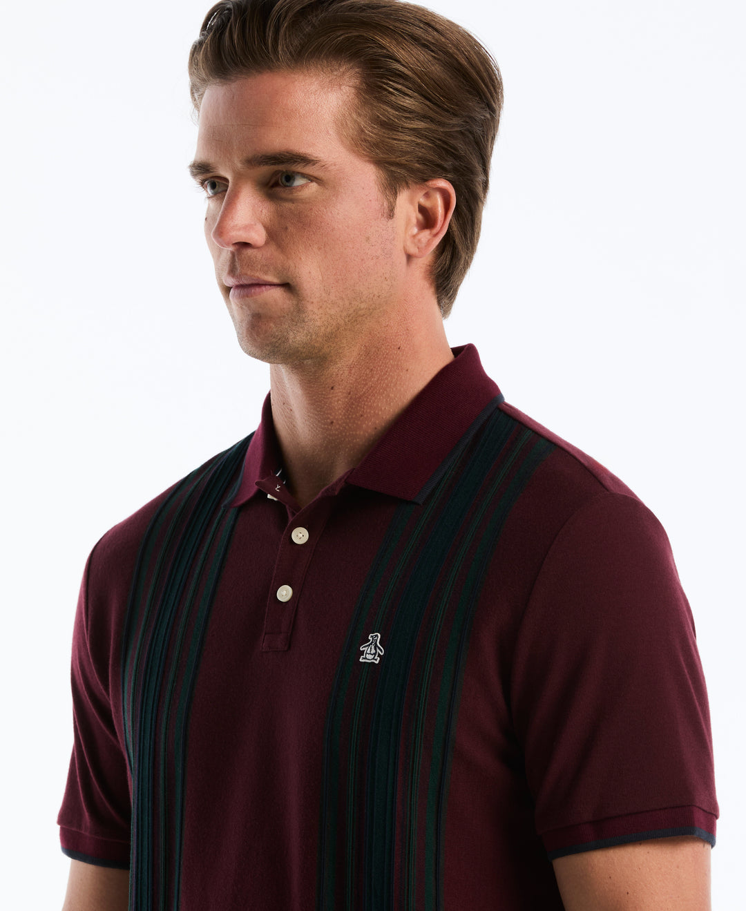 Raised Ottoman Vertical Stripe Polo (Port Royale) 