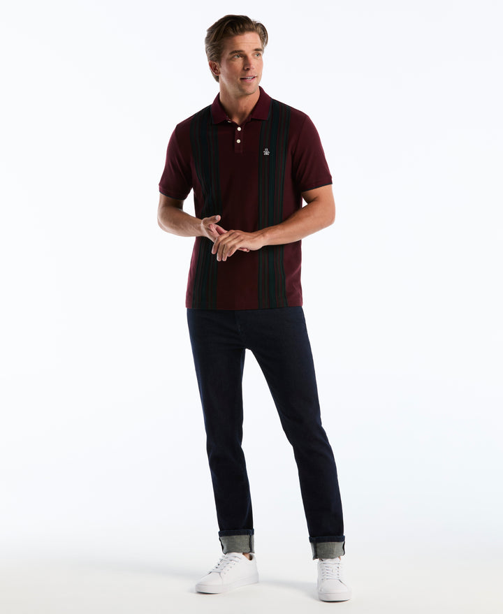 Raised Ottoman Vertical Stripe Polo (Port Royale) 