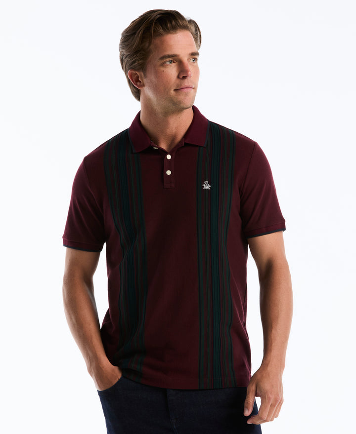 Raised Ottoman Vertical Stripe Polo (Port Royale) 
