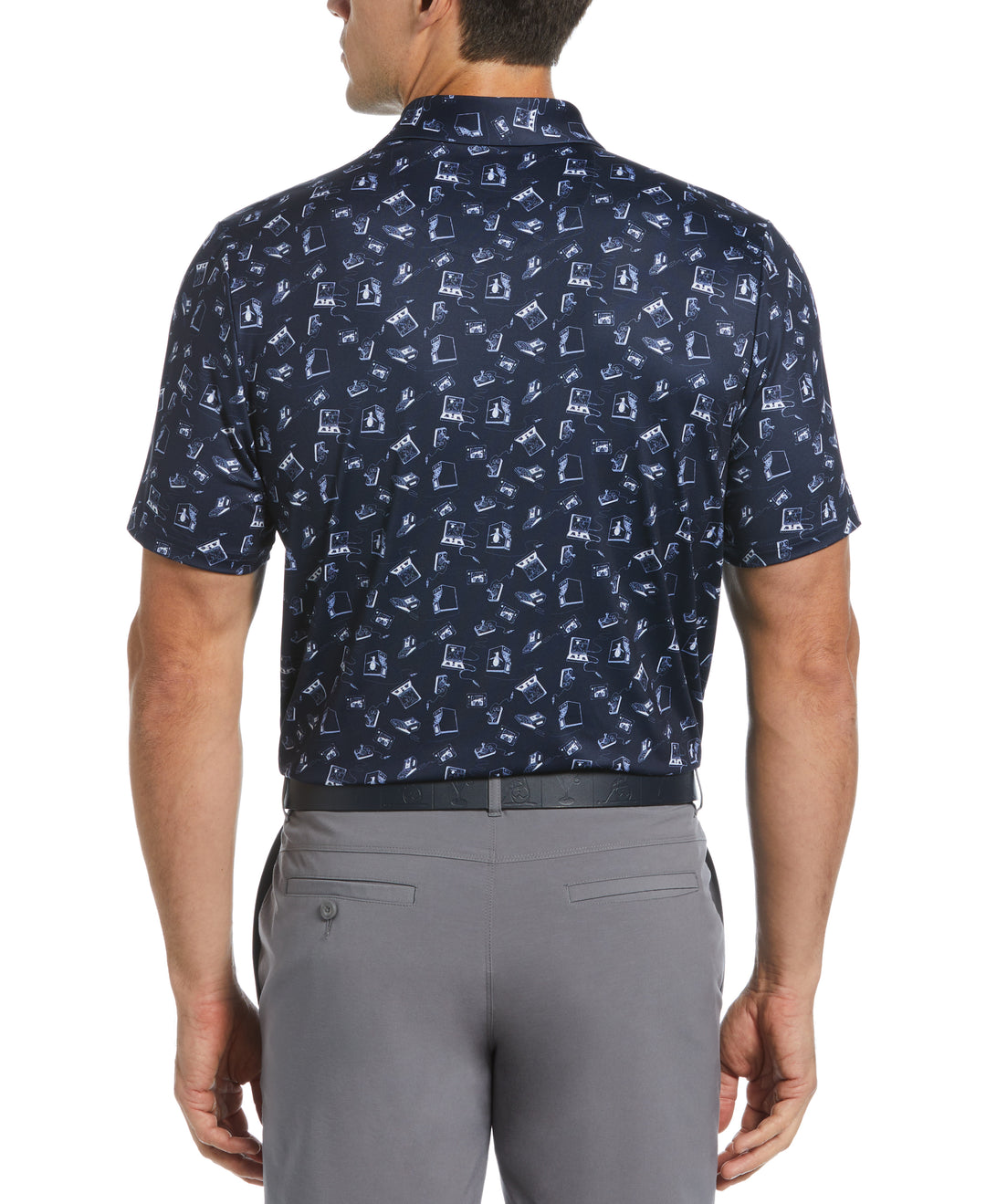 Retro Arcade Print Polo (Black Iris) 