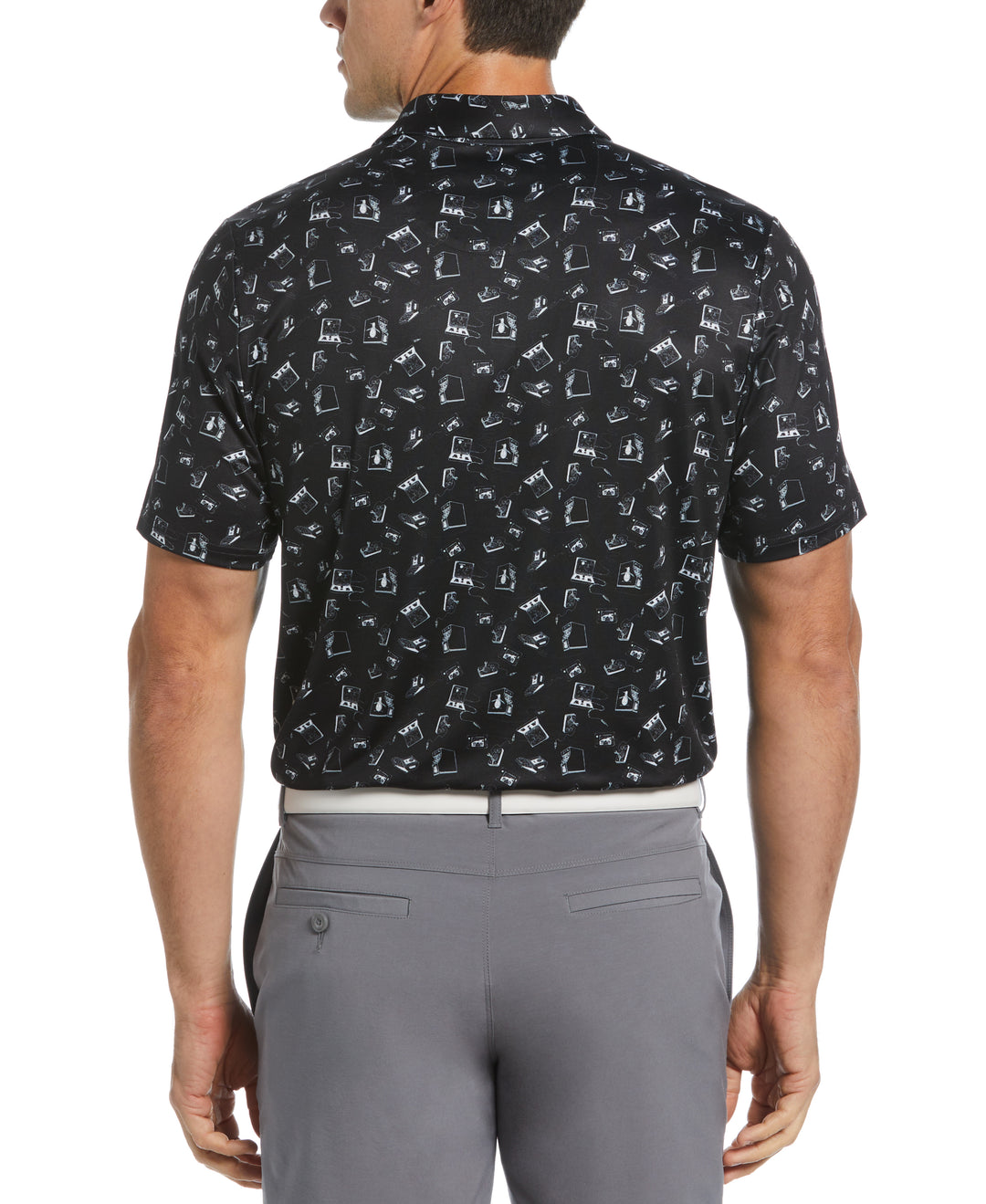 Retro Arcade Print Polo (Caviar) 