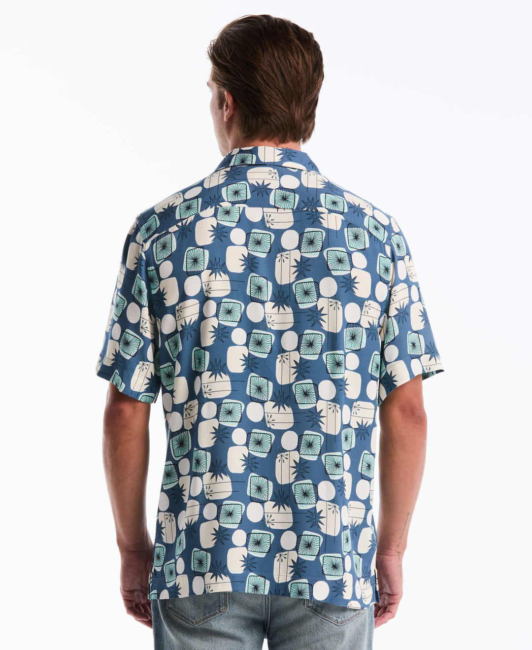 Retro Geo Camp Shirt (Copen Blue) 
