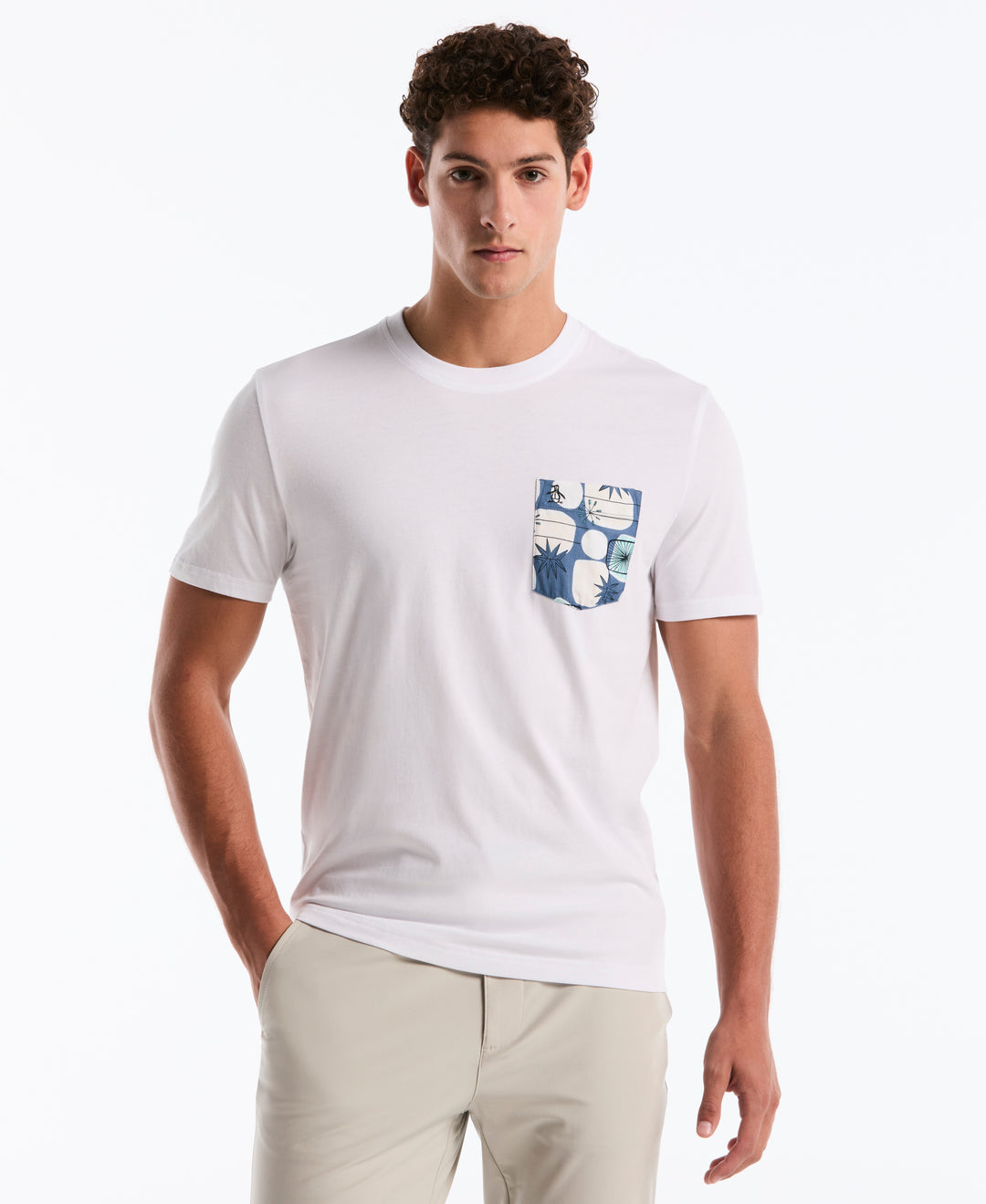 Retro Geo Pocket Jersey Tee (Bright White) 