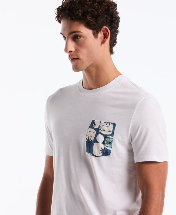 Retro Geo Pocket Jersey Tee (Bright White) 
