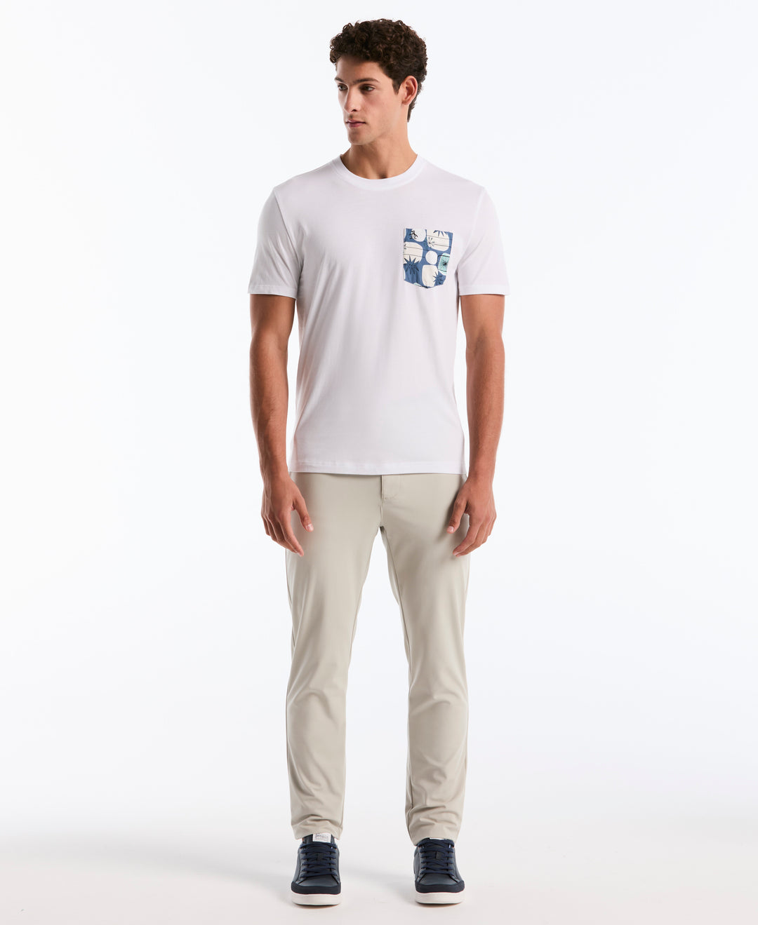 Retro Geo Pocket Jersey Tee (Bright White) 