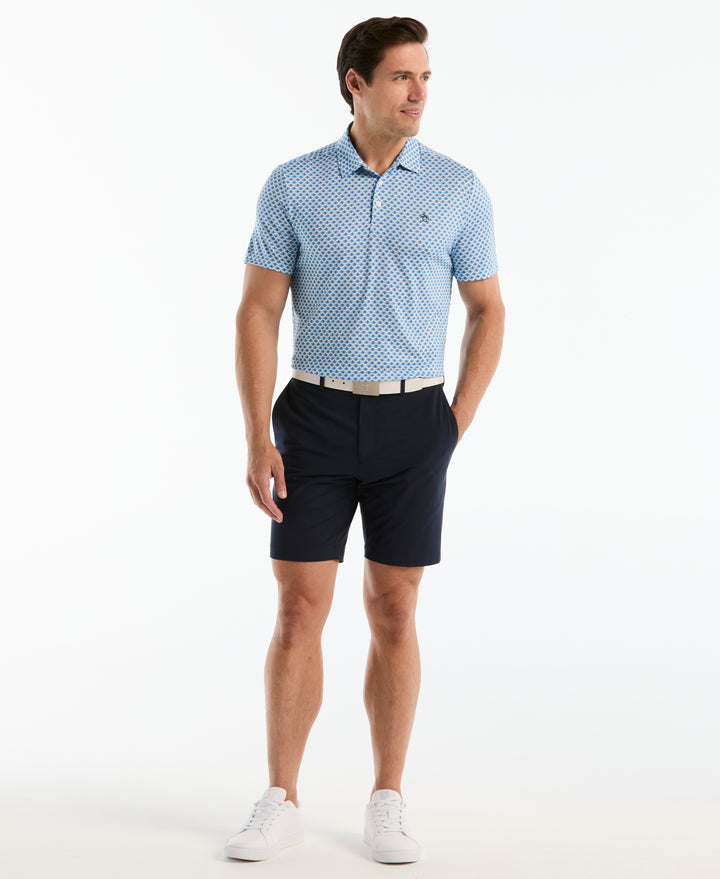 Retro Geometric Print Golf Polo-Golf Polos-Original Penguin