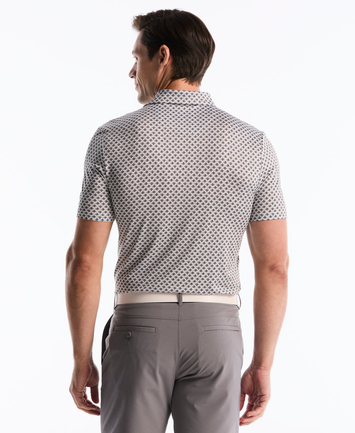 Retro Geometric Print Polo (Caviar) 