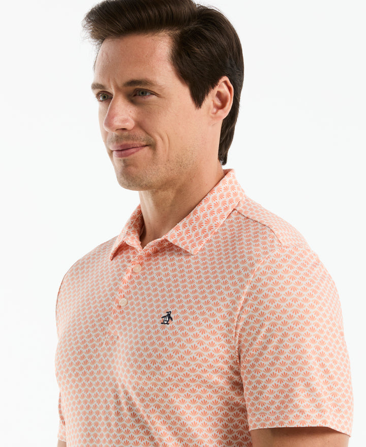 Retro Geometric Print Golf Polo-Golf Polos-Original Penguin