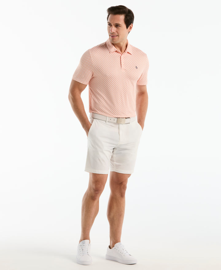 Retro Geometric Print Golf Polo-Golf Polos-Original Penguin