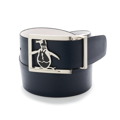 Reversible Leather Belt with Pete Buckle-Golf Belts-Caviar-NS-Original Penguin