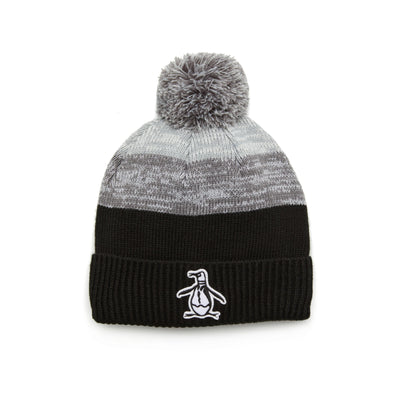 Rib Cuff Pom Golf Beanie (Caviar) 