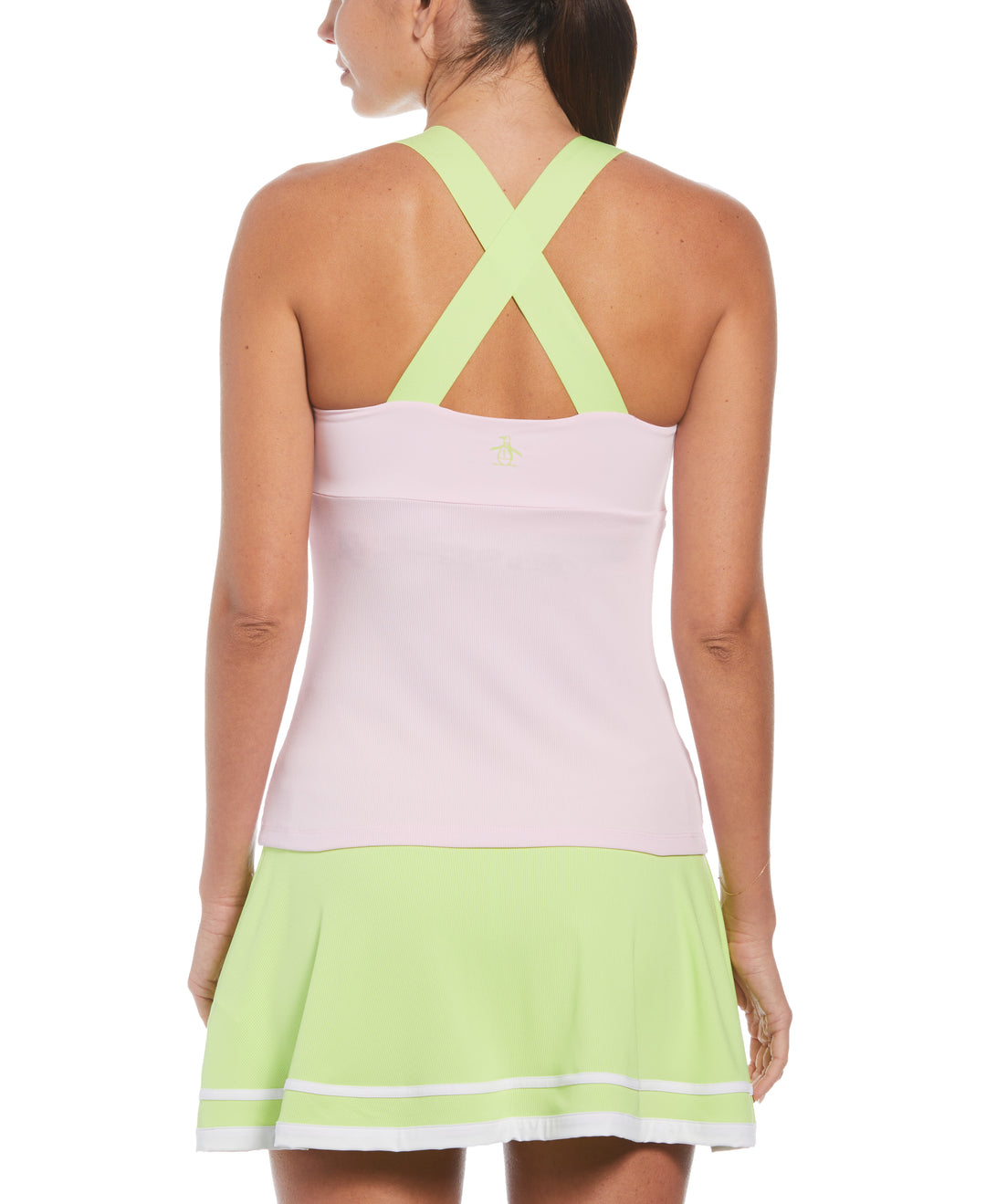 Ribbed Criss Cross Tennis Tank Top (Gelato Pink) 
