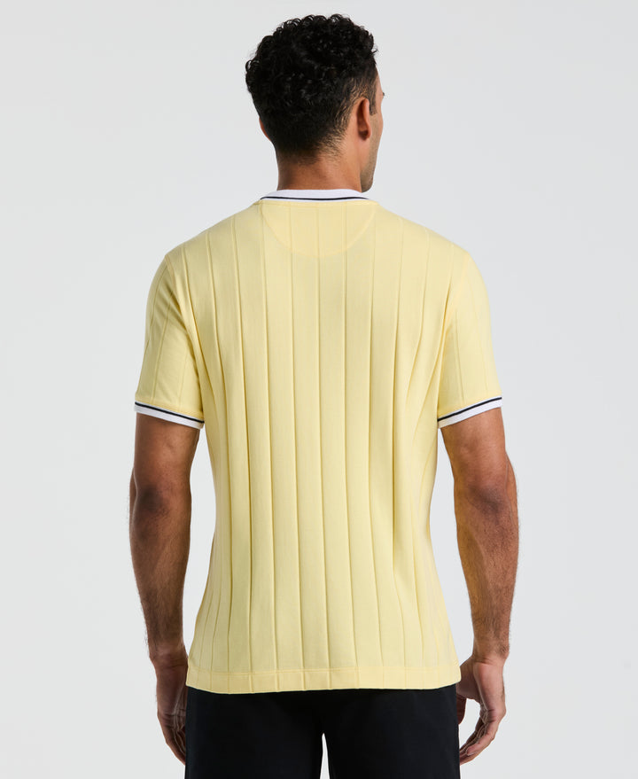 Cotton Ribbed Collar Tee (Popcorn) 