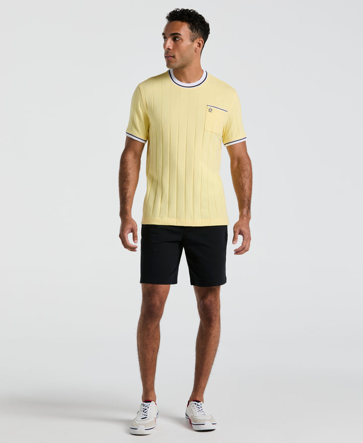 Cotton Ribbed Collar Tee (Popcorn) 