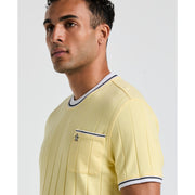 Cotton Ribbed Collar Tee (Popcorn) 