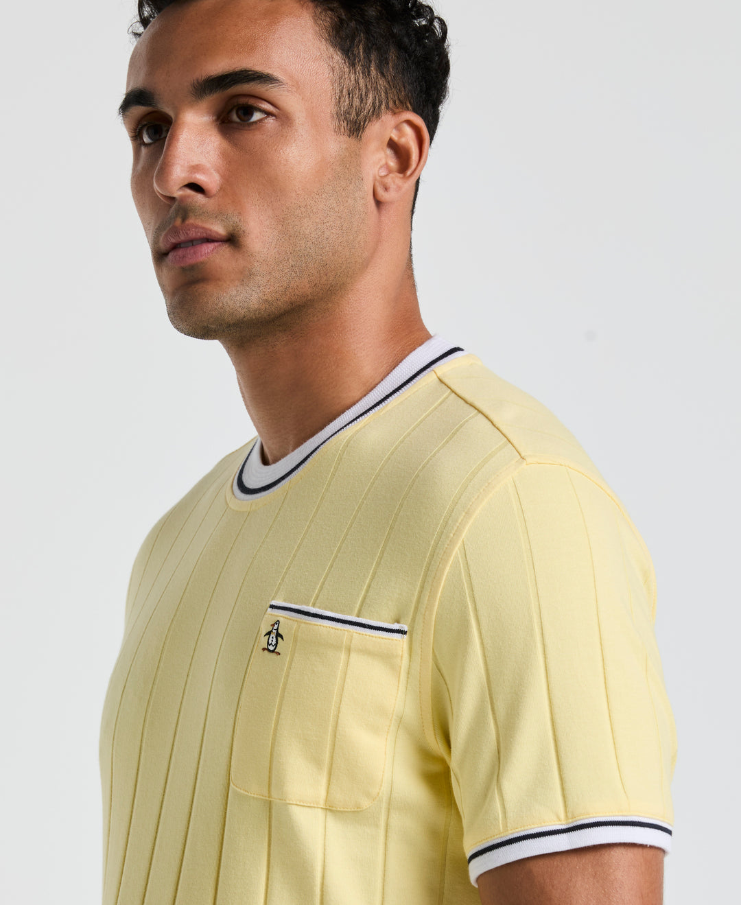 Cotton Ribbed Collar Tee (Popcorn) 