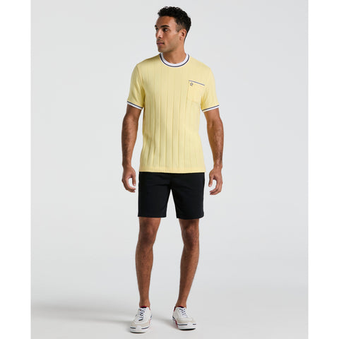 Cotton Ribbed Collar Tee (Popcorn) 